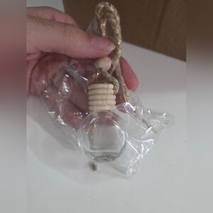 18 Pcs Empty Hanging Car Diffuser Glass Bottle with Rope